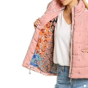 Johnny Was Zaelia Silk Blend Puffer Jacket Size L